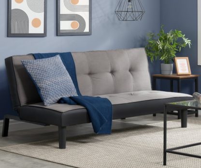 An Image of Aurora Grey Fabric Sofa Bed