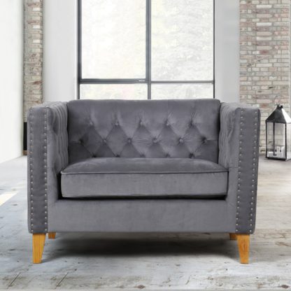 An Image of Florence Grey Snuggle Chair