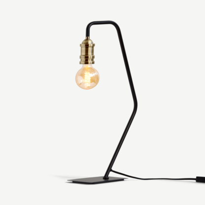 An Image of Starkey Table Lamp, Black and Brass