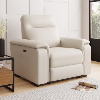 An Image of Bianca Electric Reclining Armchair Grey