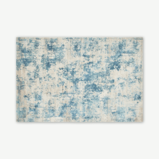 An Image of Epicoco Luxury Viscose Rug, Large 160 x 230cm, Slate Blue