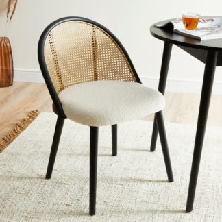 An Image of Luella Cane Dining Chair Ivory