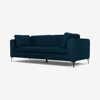 An Image of Monterosso 3 Seater Sofa, Elite Teal with Black Leg