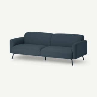 An Image of Toula 3 Seater Sofa, Aegean Blue