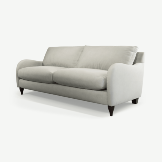 An Image of Sofia 3 Seater Sofa, Plush Silver Velvet