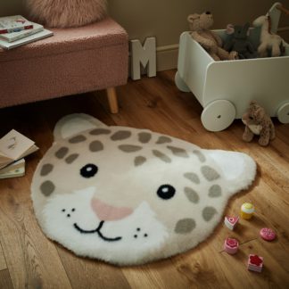 An Image of Lola Snow Leopard Rug White