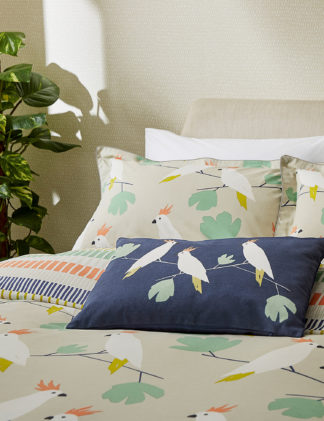 An Image of M&S Scion Pure Cotton Lovebirds Bedding Set