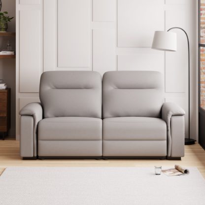 An Image of Bianca Electric Reclining 3 Seater Sofa Ivory