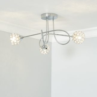 An Image of Portia 3 Light Ceiling Fitting Chrome