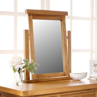 An Image of Woburn Oak Wooden Mirror