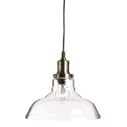 An Image of Retro Glass Electric Pendant Clear
