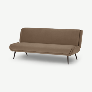 An Image of Moby Click Clack Sofa Bed, Soft Mink Velvet