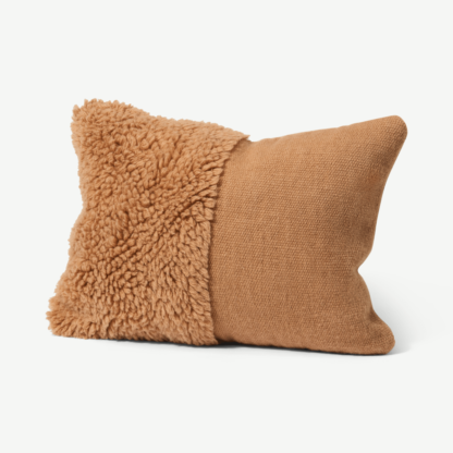 An Image of Bebeto Wool Cushion, 40 x 55cm, Almond