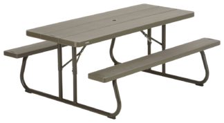 An Image of Lifetime Rectangular 6 Person Picnic Table - Brown