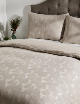 An Image of M&S Cotton Woodland Jacquard Bedding Set