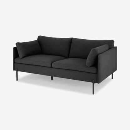 f2951e332a514e393f8f32dfb7b3b4a1139399b8c6b64eb7cbbb5caaafd2803b-1.png An Image of Zarina Large 2 Seater Sofa, Sterling Grey with Black Leg
