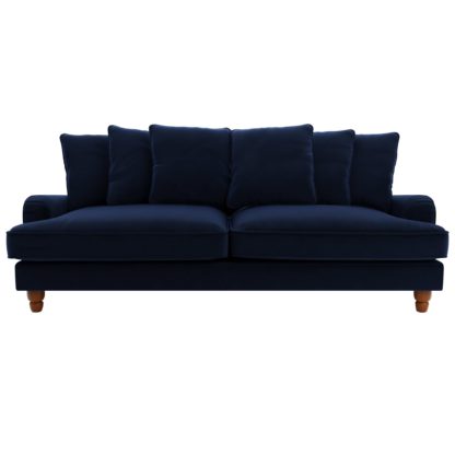 f2f7448c905b65cbd1caa3c3f88bc287bea3bbe56df6d96daea07793fd1a672d.jpg An Image of Beatrice Velvet Scatter Back 4 Seater Sofa Bottle (Green)