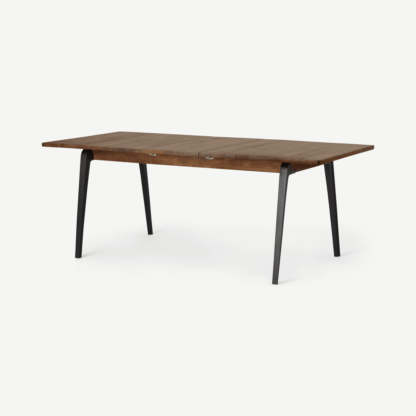 An Image of Lucien 6- 8 Seat Extending Dining Table, Dark Mango Wood
