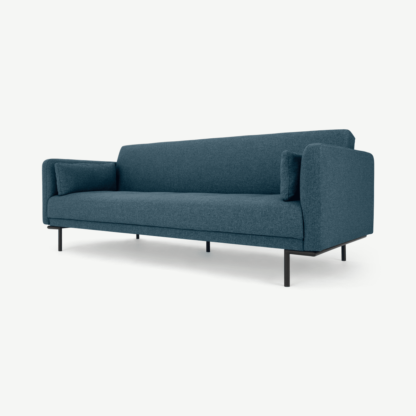An Image of Harlow Click Clack Sofa Bed, Orleans Blue