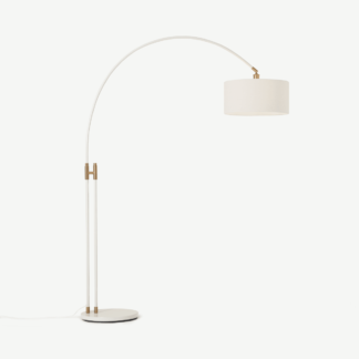 An Image of Teo Overreach Floor Lamp, Muted Grey