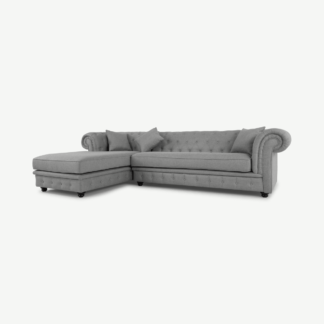 An Image of Branagh Left Hand Facing Chaise End Corner Sofa, Pearl Grey