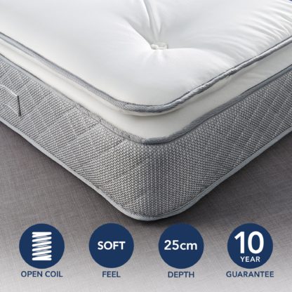 An Image of Fogarty Just Right Pillow Top Open Coil Mattress White