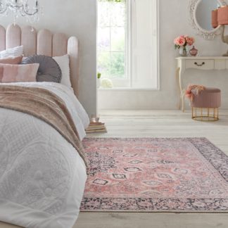 An Image of Somerton Washable Rug Pink