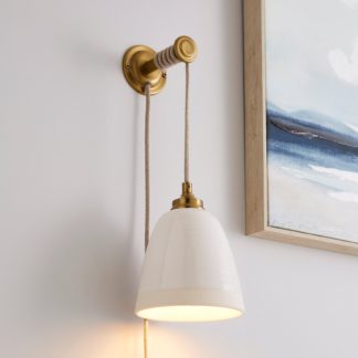 An Image of Churchgate Harby Easy Fit Plug In Wall Light White