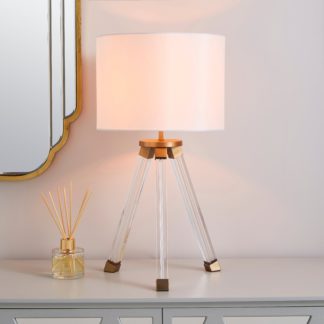 An Image of Hotel Finley Tripod Table Lamp Gold