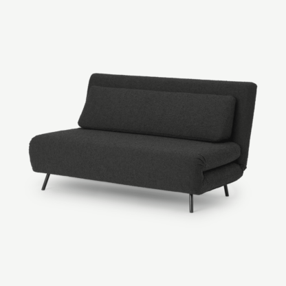 An Image of Kahlo Large Sofa Bed, Anthracite Boucle