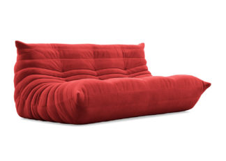 An Image of Ligne Roset Togo Large Settee Alcantara Goya Red