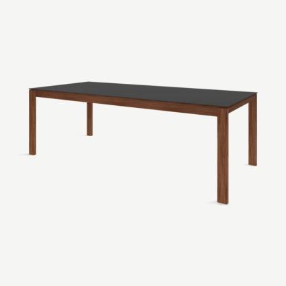 An Image of Corinna 10 Seat Dining Table, Grey HPL & Walnut