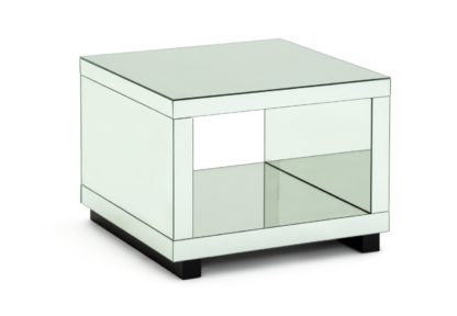 An Image of Habitat Sylvie Mirrored Coffee Table - White