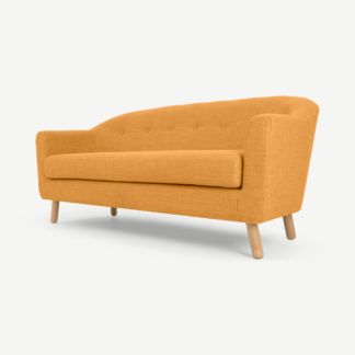 An Image of Lottie 3 Seater Sofa, Honey Yellow
