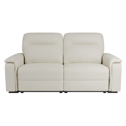 An Image of Bianca Electric Reclining 3 Seater Sofa Ivory