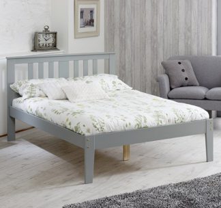 An Image of Kingston Grey Wooden Bed Frame - 5ft King Size