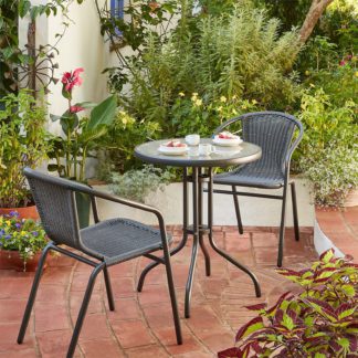 An Image of Eloise Bistro Set - Black