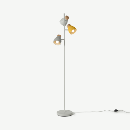 An Image of Albert Floor Light, Muted Grey Grey & Mustard