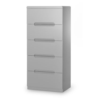 An Image of Manhattan Grey 5 Drawer Narrow Chest