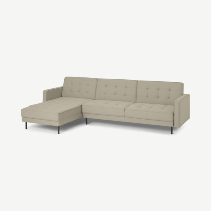 An Image of Rosslyn Left Hand Facing Chaise End Click Clack Sofa Bed, Sandstone