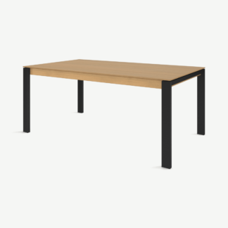 An Image of Corinna 8 Seat Dining Table, Oak & Black