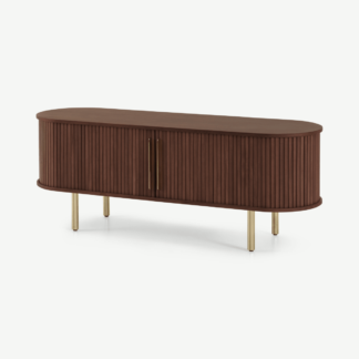 An Image of Tambo Media Unit, Walnut & Brass