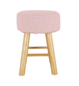 An Image of Habitat Sophie Small Fabric Footstool - Pink