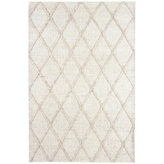 An Image of Flori Diamond Hand Woven Rug, Cream