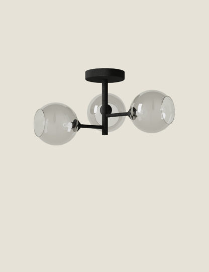 An Image of M&S 3 Light Globe Flush Ceiling Light