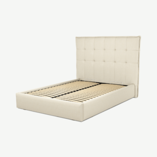 An Image of Lamas Double Ottoman Storage Bed, Putty Cotton