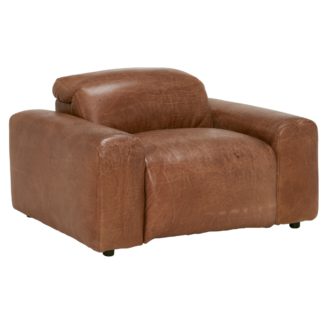 An Image of Timothy Oulton Pudgie Motion 1 Seater Sofa, Burnished Nutmeg