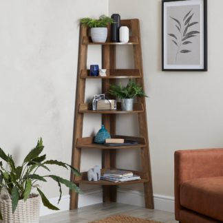 An Image of Fulton Corner Ladder Shelf Brown