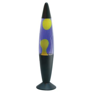 An Image of Lava Lamp - Matte Black, Purple and Yellow