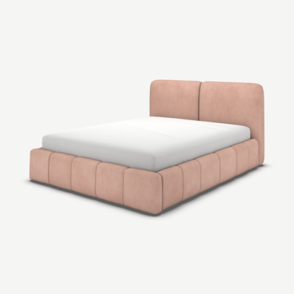04cf8738c9b475907dc4f93346f5bf93a0fd1c2ee7cf728c1cedd2fb8ab0d73a-2.png An Image of Maxmo Super King Size Bed with Storage Drawers, Heather Pink Velvet
